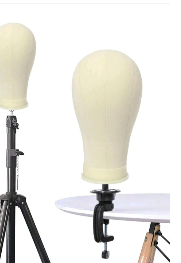 Canvas Mannequin Head With Mount Hole