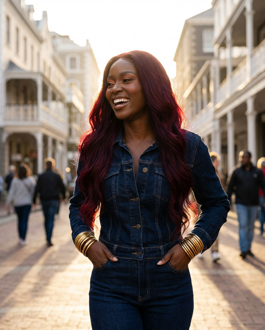 Miss Burgundy Lace Front Wig - Human blend